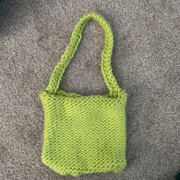 Brandy Melville Handbags - green crochet bag